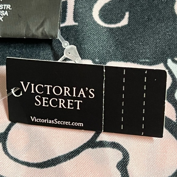 Scarf Bombshell Victoria’s Secret Pink Black  Silk - Picture 4 of 7